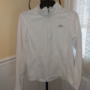 North Face fleece white sweatshirt